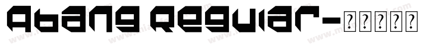 Abang Regular字体转换